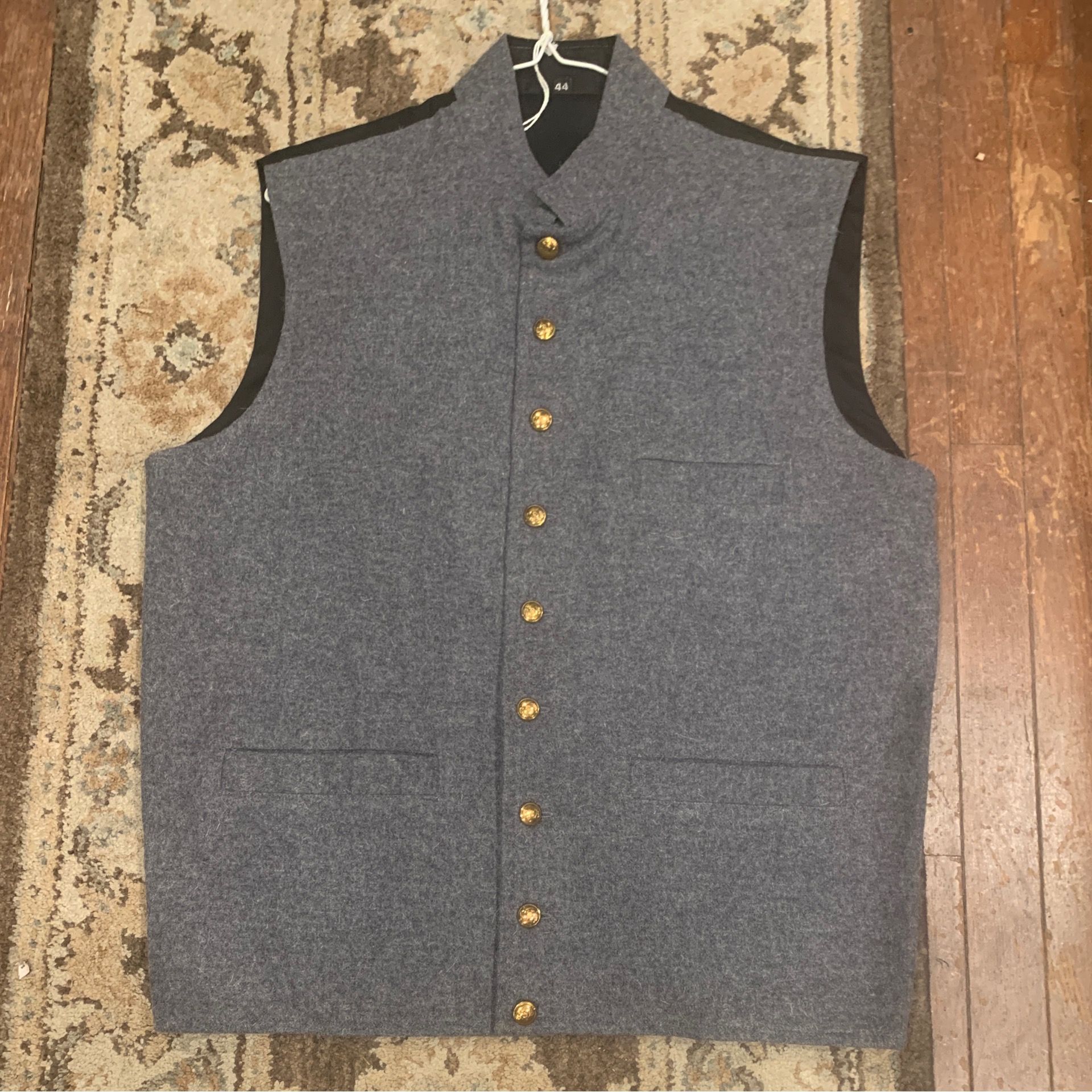 Vest, CS military in gray wool - The Maryland Sutler