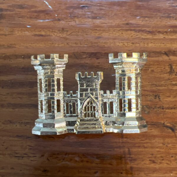Heavy solid brass Engineers hat Pin