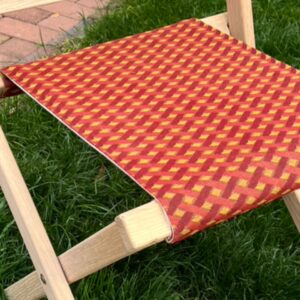 Tapestry wood folding chair